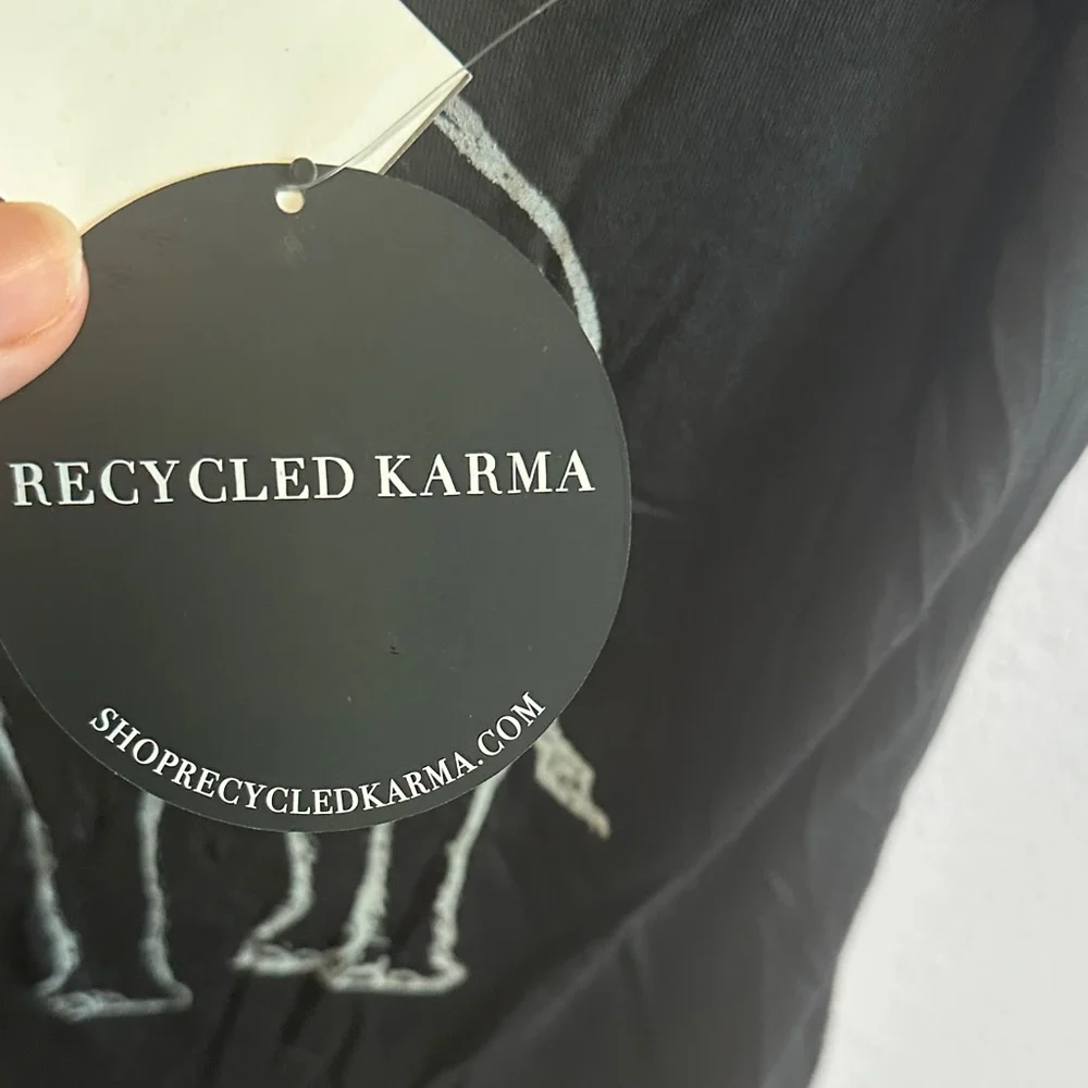 Recycled Karma Black Elephant Tee - Picture 4 of 7